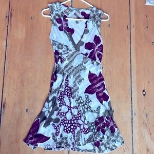 Unique purple and green dress